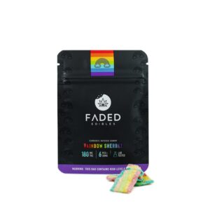 Faded Cannabis Co. Gummies - 180mg - Rainbow Belts