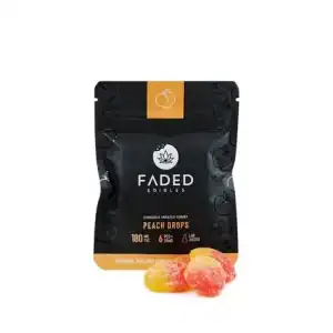 Faded Cannabis Co. Gummies - 180mg - Peach Drops